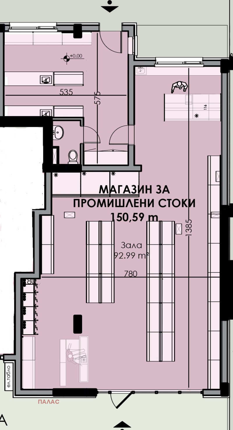 Дава под наем МАГАЗИН, гр. Бургас, Славейков, снимка 3 - Магазини - 48063559